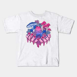 Bisexual Frog Fungi Handful Kids T-Shirt